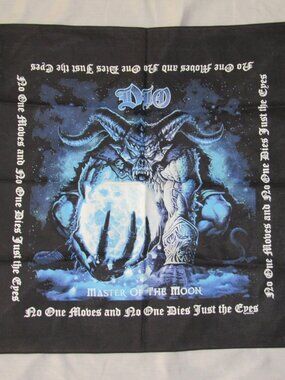 Vtg 2004 Rare DIO Master Of The Moon Tour Bandana No One Mobes No One Dies